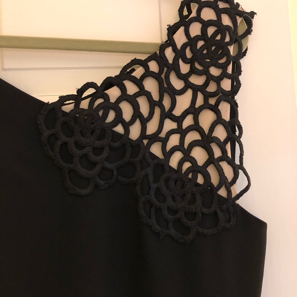 NWT Beautiful Black and Beige Cocktail Dress, sz 8 - Picture 3 of 8